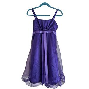 Lily Kids Girl's Cute Purple Dress Size 8 Made In USA